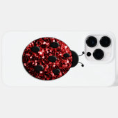 Coques Case-Mate iPhone Coccinelle paillettes rouges impression (Verso (horizontal))