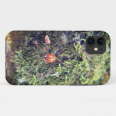 Coques Case-Mate iPhone Coccinelle sur photographie de mousse (Dos (Horizontal))