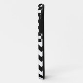 Coques Case-Mate iPhone coché & chevron ~ motifs noirs (Dos/Gauche)