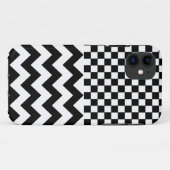 Coques Case-Mate iPhone coché & chevron ~ motifs noirs (Dos (Horizontal))