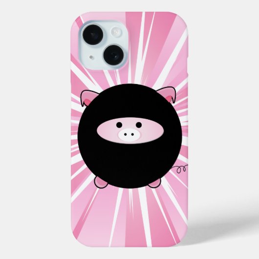 Coques Case-Mate iPhone Cochon de Ninja rose (Verso)
