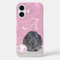 Cochon d'Inde Monogrammé Rose Ballon de Football R