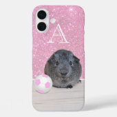Coques Case-Mate iPhone Cochon d'Inde Monogrammé Rose Ballon de Football R (Verso)