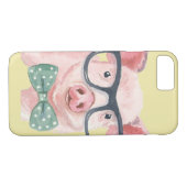 Coques Case-Mate iPhone Cochon rose Hipster (Dos (Horizontal))