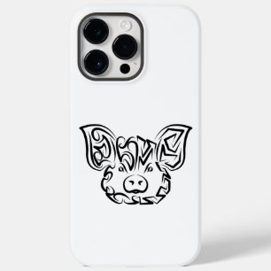 Coque Pour Pour iPhone 14 Pro Max Cochon tribal noir et blanc