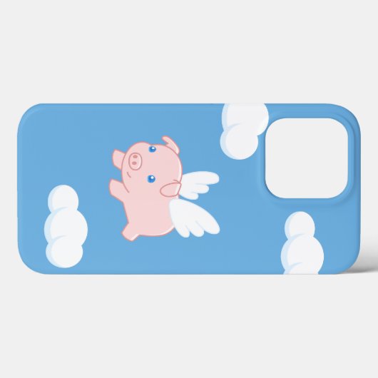 Coques Case-Mate iPhone Cochon volant - Cochon mignon avec ailes (Verso (horizontal))