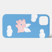 Coques Case-Mate iPhone Cochon volant - Cochon mignon avec ailes (Verso (horizontal))