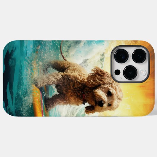 Coques Case-Mate iPhone Cockapoo Beach Surf Paining (Verso (horizontal))