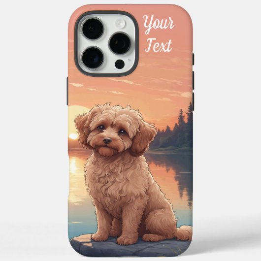 Coques Case-Mate iPhone Cockapoo par le lac (Verso)