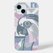 Coques Case-Mate iPhone Cockatoo moderne Stylisé Monogramme de perroquet g (Verso)