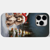 Coques Case-Mate iPhone Cocker d'hiver Spaniel Caravan Christmas Adventure (Verso (horizontal))