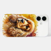 Coques Case-Mate iPhone Cocker Spaniel Aquarelle Art (Verso (horizontal))
