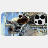 Coques Case-Mate iPhone Cocker Spaniel Laisser Neige Noël (Verso (horizontal))