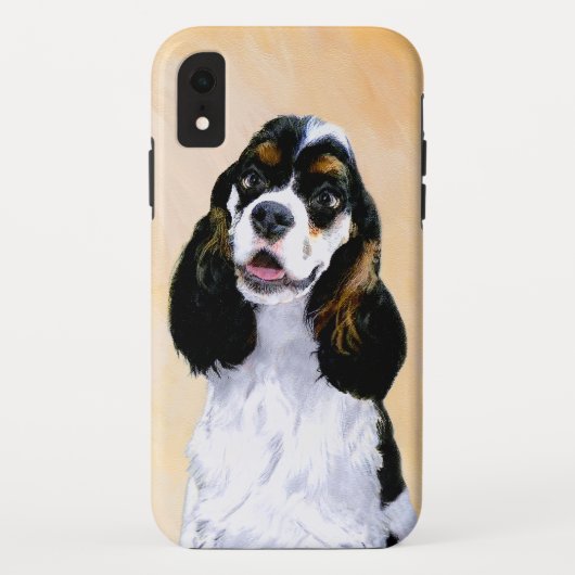 Coques Case-Mate iPhone Cocker Spaniel (Parti) Peinture - Art Chien origin (Dos)
