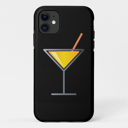 Coques Case-Mate iPhone Cocktail jaune Martini Glass (Dos)