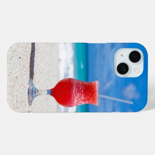 Coques Case-Mate iPhone Cocktail sur le sable (Verso (horizontal))
