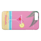 Coques Case-Mate iPhone Cocktail tropical et Beach iPhone 7 Plus - rose (Dos (Horizontal))