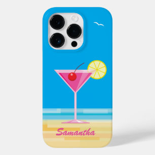 Coque Pour iPhone 14 Pro Cocktail tropical et plage