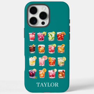 Coques iPhone 16 Pro Max Cocktails à gogo Monogrammés