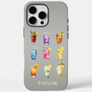 Coques iPhone 16 Pro Max Cocktails Cocktails Cocktails Monogrammés