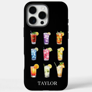 Coques iPhone 16 Pro Max Cocktails Cocktails Cocktails Monogrammés