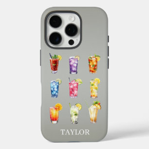 Coques iPhone 16 Pro Cocktails Cocktails Cocktails Monogrammés