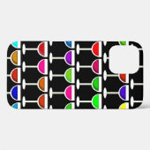 Coques Case-Mate iPhone cocktails noirs verres à vin (Verso (horizontal))