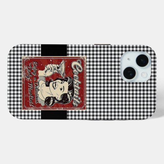 Coques Case-Mate iPhone Cocktails Retro (Verso (horizontal))