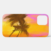 Coques Case-Mate iPhone Cocotier, thème tropical d'été. (Verso (horizontal))