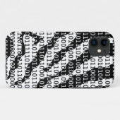 Coques Case-Mate iPhone Code binaire Zebra noir et blanc (Dos (Horizontal))