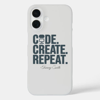 Coques iPhone 16 Code. Créez. Recommencer. - Technologie d'inspirat