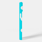 Coques Case-Mate iPhone Code hexadécimal cyan pois 00E3F4 (Verso / Droite)