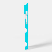 Coques Case-Mate iPhone Code hexadécimal cyan pois 00E3F4 (Verso / Gauche)