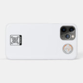 Coques Case-Mate iPhone Code QR de logo personnalisé pour les entreprises (Dos (Horizontal))