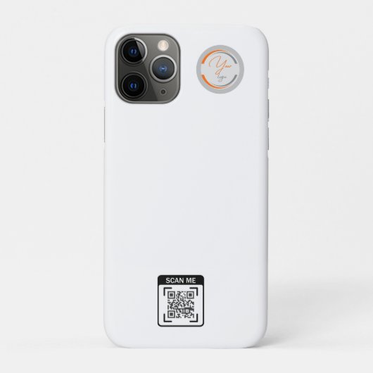 Coques Case-Mate iPhone Code QR de logo personnalisé pour les entreprises (Dos)