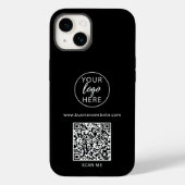 Coques Case-Mate iPhone Code QR d'entreprise noir personnalisé (Verso)