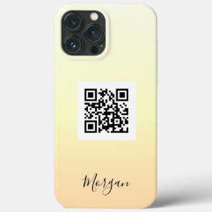 Case-Mate iPhone Case Code QR Logo Art Photo Blt Nom Dégradé Peach/Yel