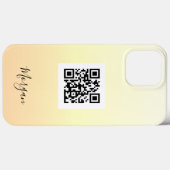 Coques Case-Mate iPhone Code QR Logo Art Photo Blt Nom Dégradé Peach/Yel (Verso (horizontal))