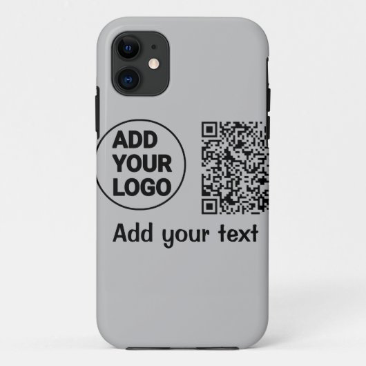 Coques Case-Mate iPhone Code QR minimal simple ajouter un logo nom de code (Dos)
