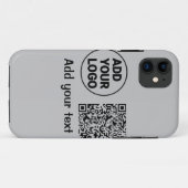 Coques Case-Mate iPhone Code QR minimal simple ajouter un logo nom de code (Dos (Horizontal))
