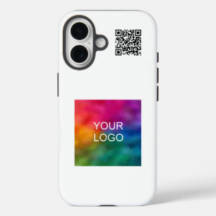 Coques iPhone 16 Code QR modèle Téléchargez votre propre logo Popul
