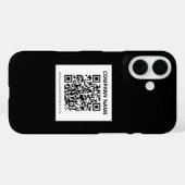 Coques Case-Mate iPhone Code QR modifiable et conception simple personnali (Verso (horizontal))