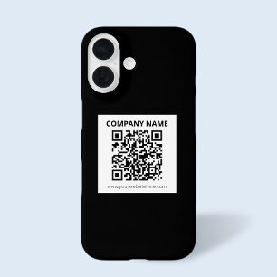 Coques iPhone 16 Code QR modifiable et conception simple personnali