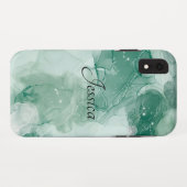 Coques Case-Mate iPhone Code QR noir élégant et élégant (Dos (Horizontal))