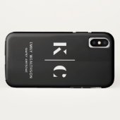 Coques Case-Mate iPhone Code QR noir élégant et élégant (Dos (Horizontal))