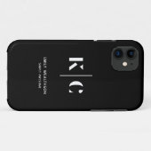 Coques Case-Mate iPhone Code QR noir élégant et élégant (Dos (Horizontal))