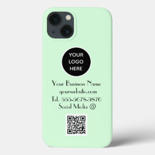 Case-Mate iPhone Case Code QR personnalisé vert menthe minimaliste moder