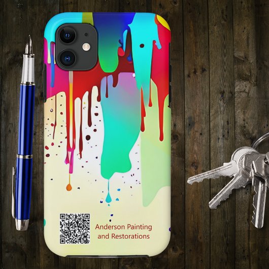 Coques Case-Mate iPhone Code QR personnel ou professionnel de la peinture