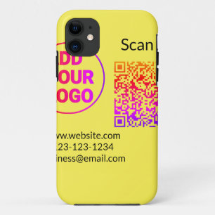 Case-Mate iPhone Case Code QR simple minimaliste ajouter un logo scanner
