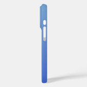 Coques Case-Mate iPhone Cœur à dégradé bleu simple Minimal Script Nom (Verso / Gauche)